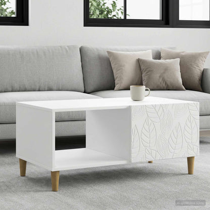 Konferenční Stolek Bílá 90 X 50 X 40 Cm Kompozitní Dřevo
