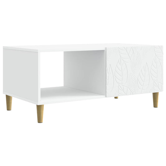 Konferenční Stolek Bílá 90 X 50 X 40 Cm Kompozitní Dřevo