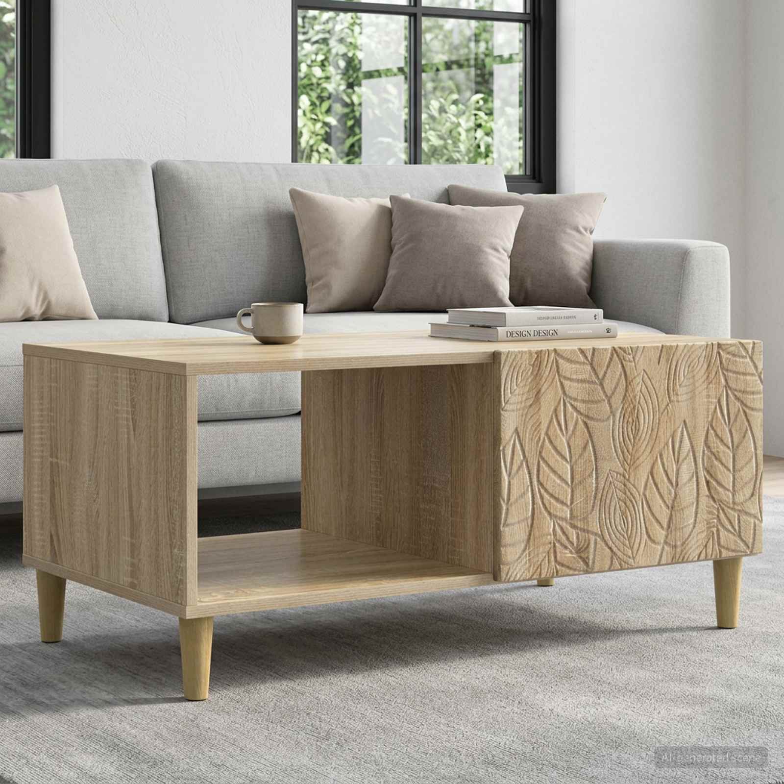 Konferenční Stolek Dub Sonoma 90 X 50 X 40 Cm Kompozitní Dřevo