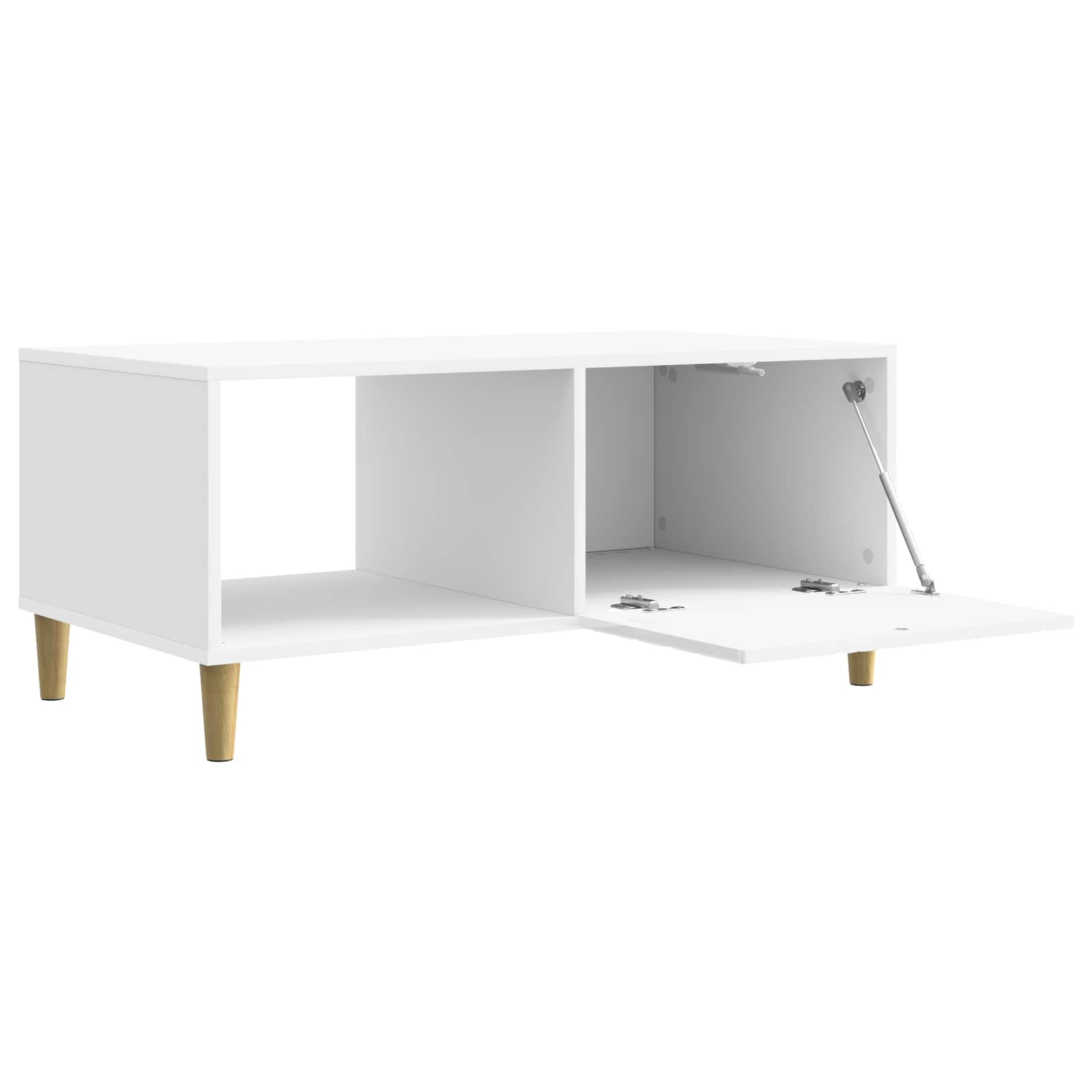 Konferenční Stolek Bílá S Vysokým Leskem 90 X 50 X 40 Cm