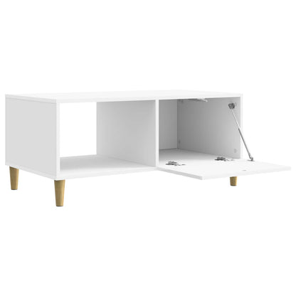 Konferenční Stolek Bílá S Vysokým Leskem 90 X 50 X 40 Cm