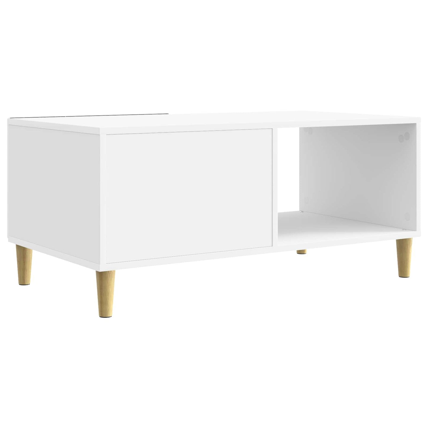 Konferenční Stolek Bílá S Vysokým Leskem 90 X 50 X 40 Cm