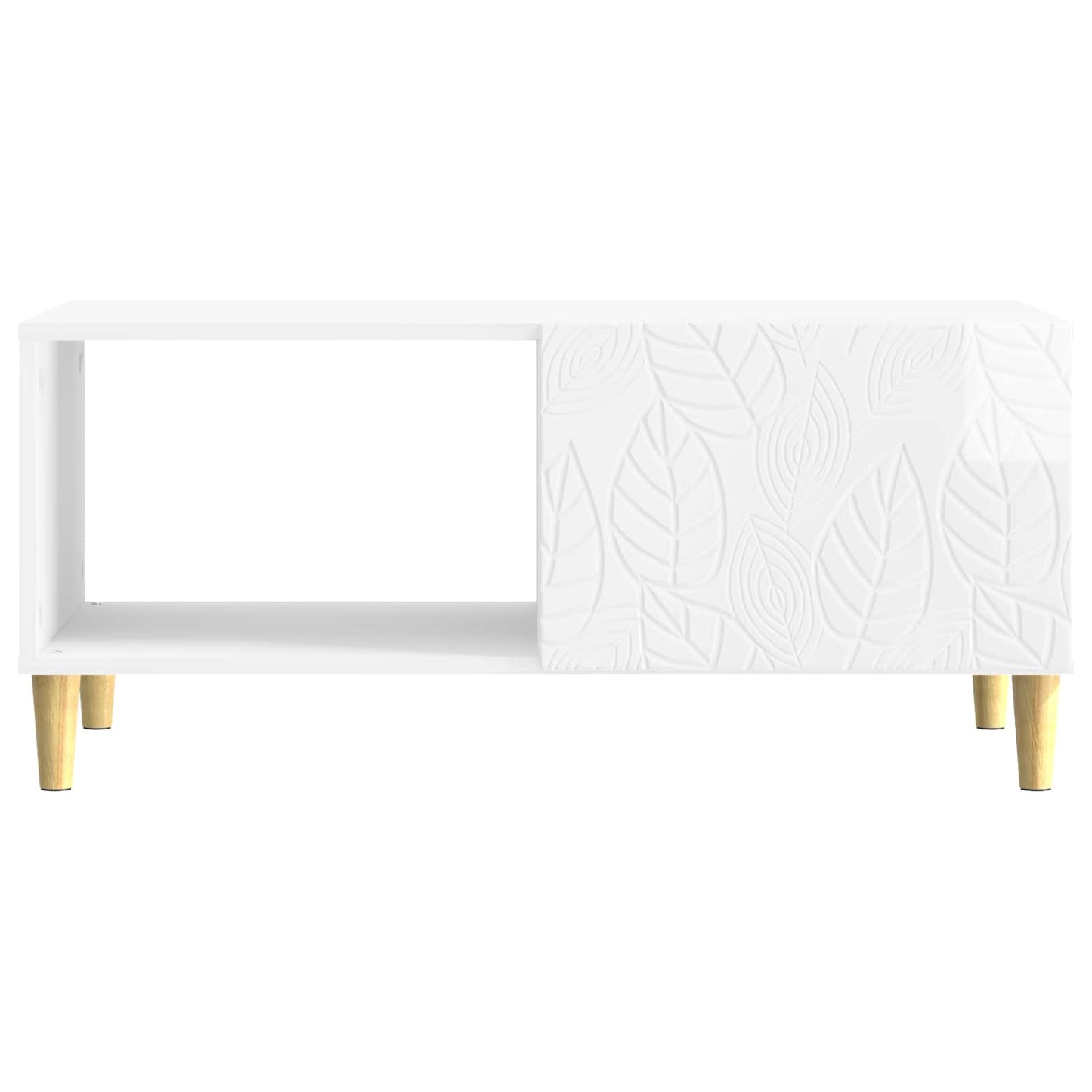 Konferenční Stolek Bílá S Vysokým Leskem 90 X 50 X 40 Cm