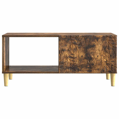 Konferenční Stolek Kouřový Dub 90 X 50 X 40 Cm Kompozitní Dřevo