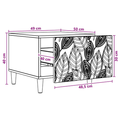 Konferenční Stolek Dub Artisan 50 X 49 X 40 Cm Kompozitní Dřevo