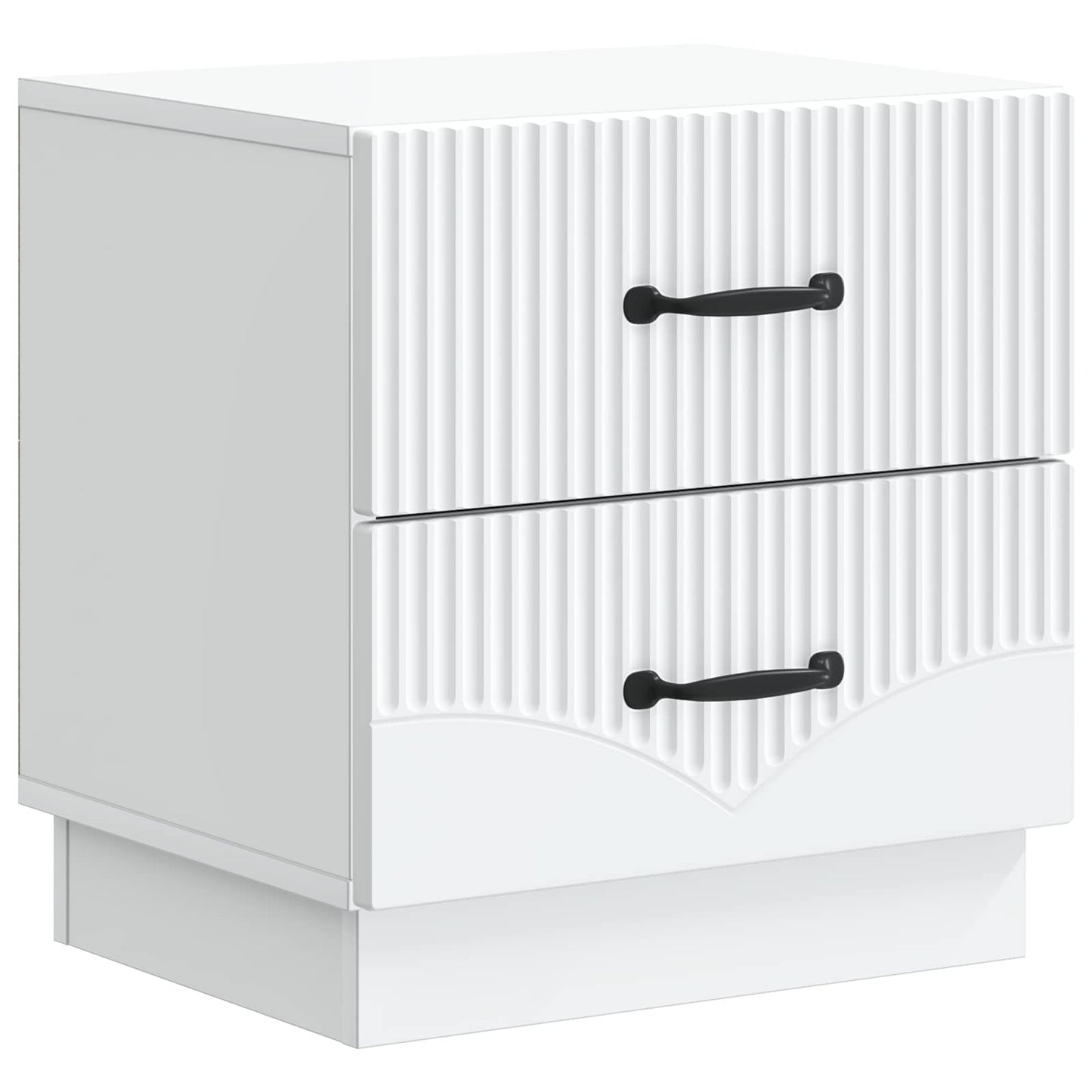 Noční Skříňka 2 Pcs Bílá 43 X 34,5 X 44,5 Cm Kompozitní Dřevo