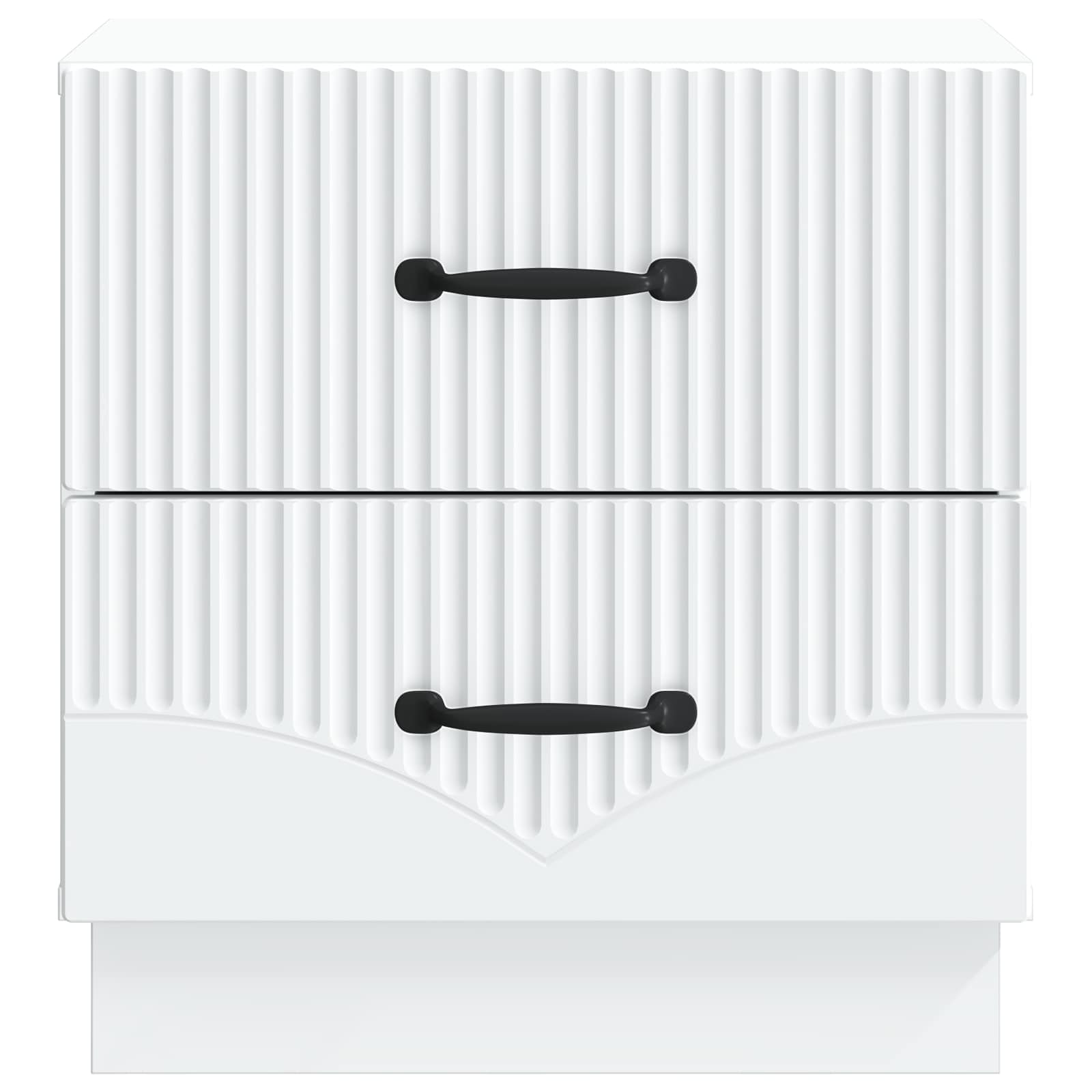 Noční Skříňka 2 Pcs Bílá 43 X 34,5 X 44,5 Cm Kompozitní Dřevo