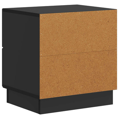 Noční Skříňka 2 Pcs Černá 43 X 34,5 X 44,5 Cm Kompozitní Dřevo