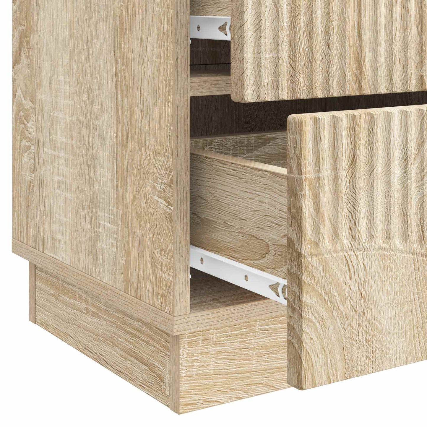 Noční Skříňka Se Zásuvkou 2 Pcs Dub Sonoma 43 X 34,5 X 44,5 Cm