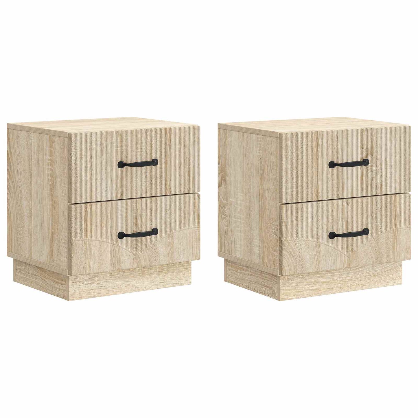 Noční Skříňka Se Zásuvkou 2 Pcs Dub Sonoma 43 X 34,5 X 44,5 Cm