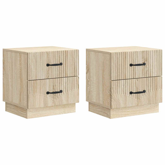Noční Skříňka Se Zásuvkou 2 Pcs Dub Sonoma 43 X 34,5 X 44,5 Cm