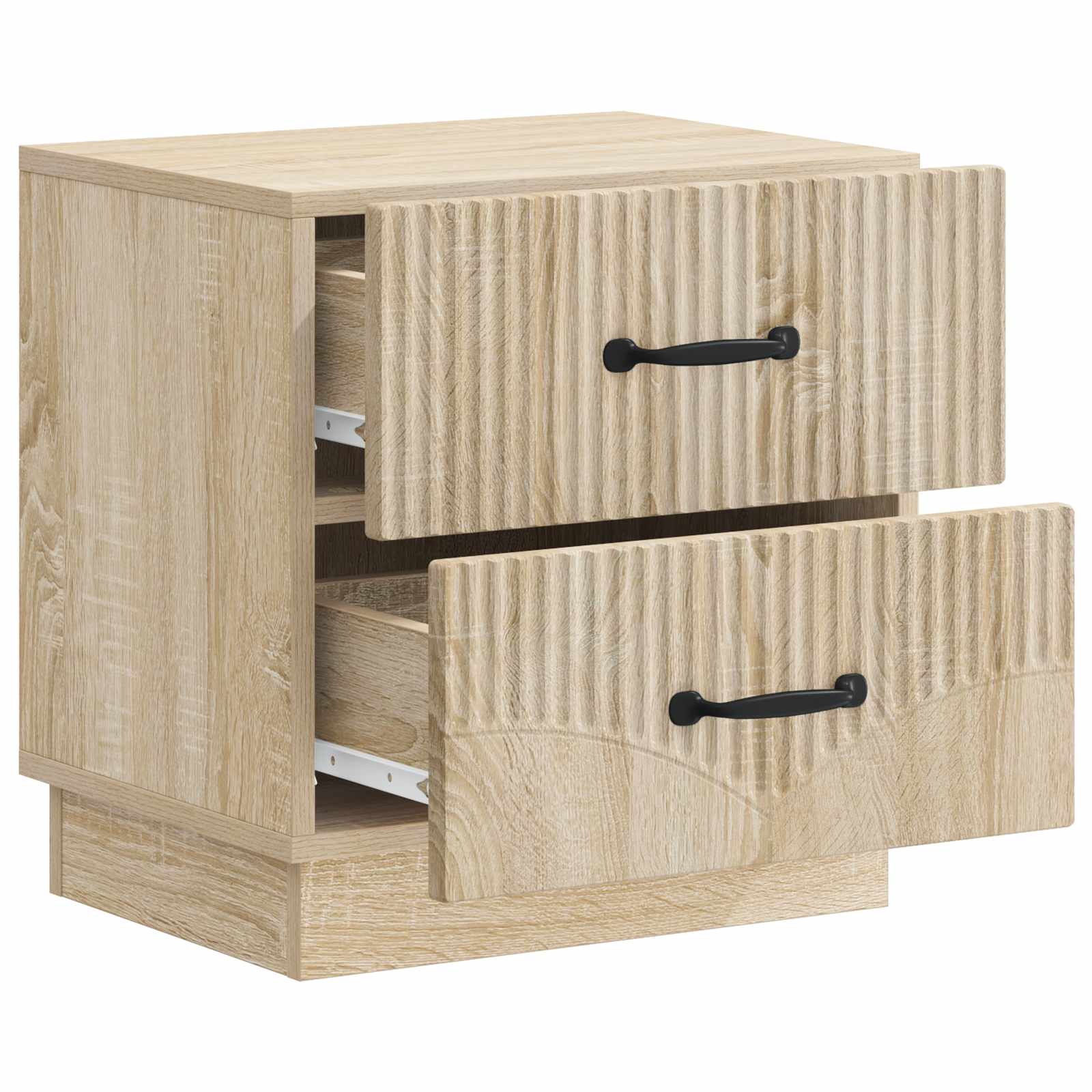 Noční Skříňka Se Zásuvkou 2 Pcs Dub Sonoma 43 X 34,5 X 44,5 Cm