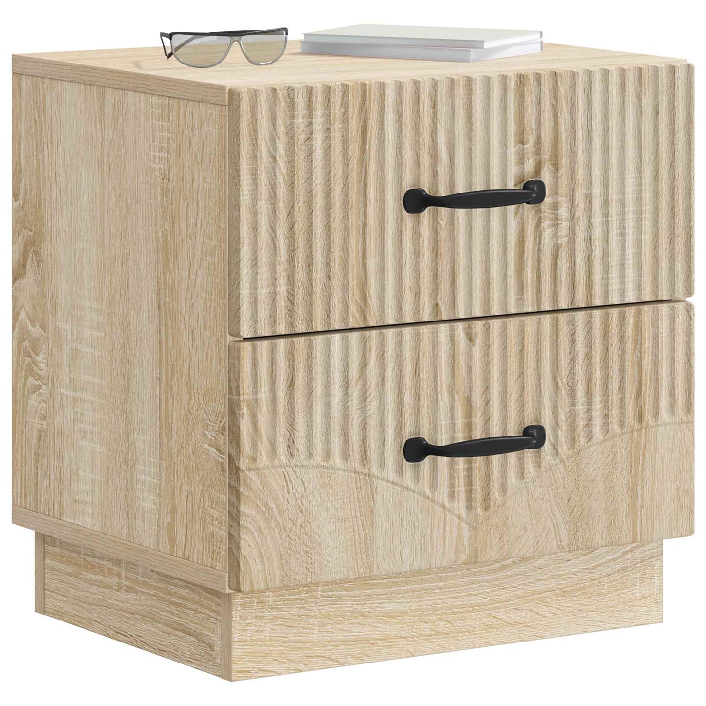 Noční Skříňka Se Zásuvkou 2 Pcs Dub Sonoma 43 X 34,5 X 44,5 Cm
