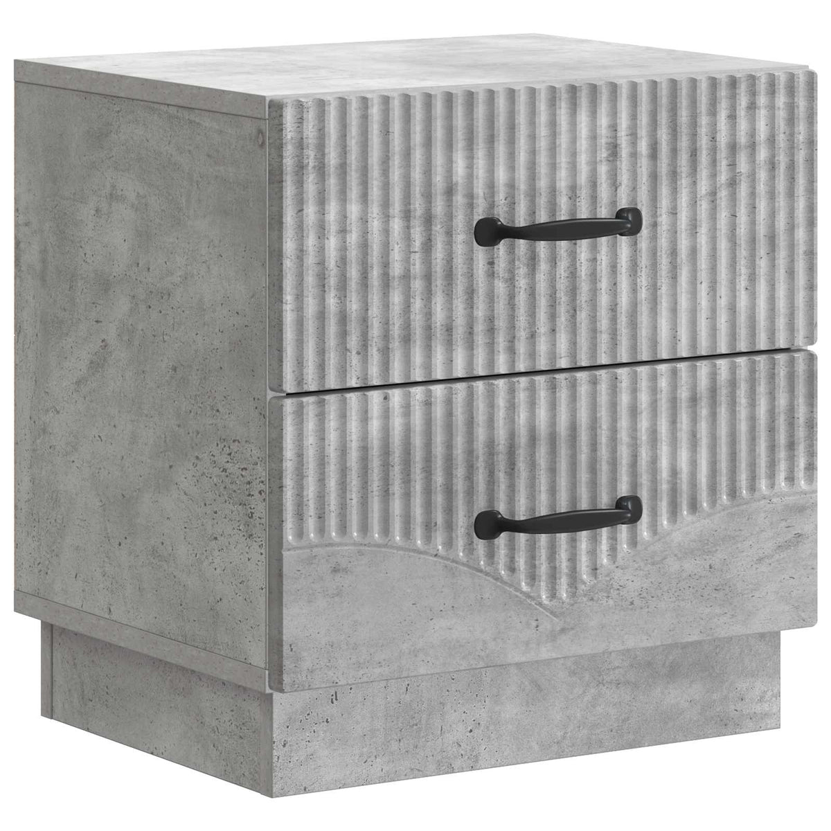 Noční Skříňka 2 Pcs Betonově Šedá 43 X 34,5 X 44,5 Cm