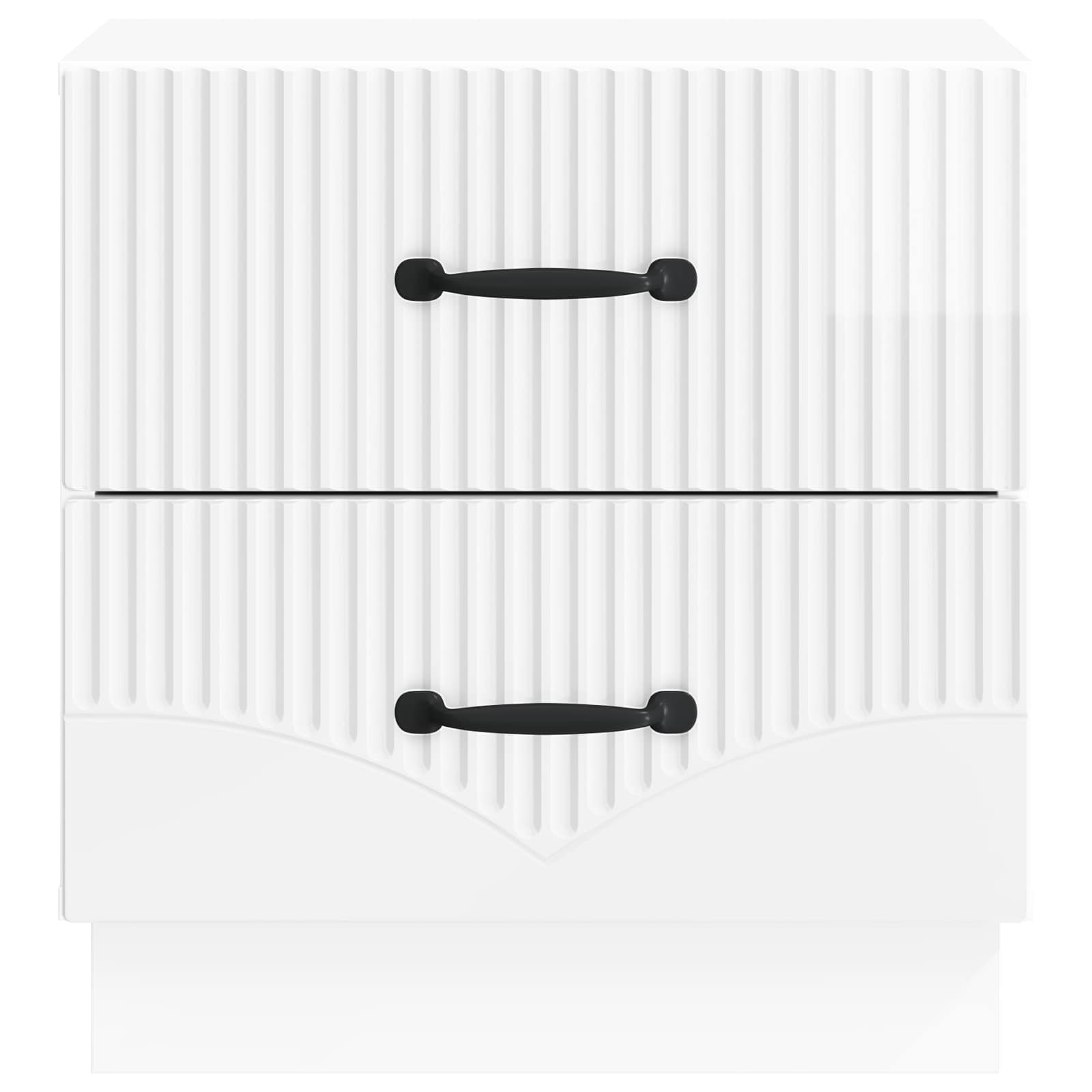 Noční Skříňka 2 Pcs Bílá S Vysokým Leskem 43 X 34,5 X 44,5 Cm