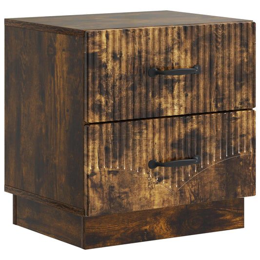 Noční Skříňka Kouřový Dub 43 X 34,5 X 44,5 Cm Kompozitní Dřevo