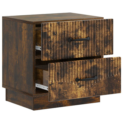 Noční Skříňka Se Zásuvkou 2 Pcs Kouřový Dub 43 X 34,5 X 44,5 Cm