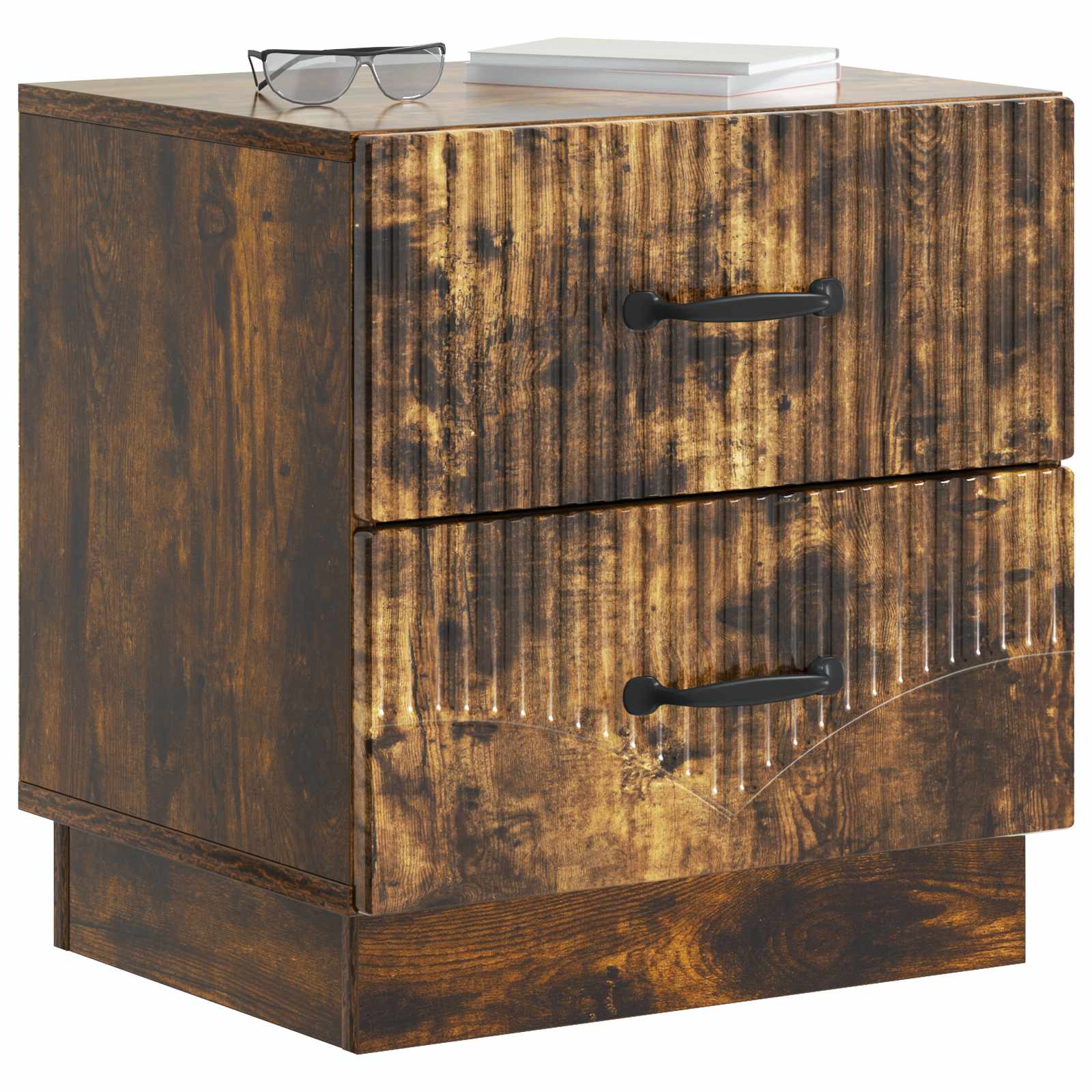 Noční Skříňka Se Zásuvkou 2 Pcs Kouřový Dub 43 X 34,5 X 44,5 Cm