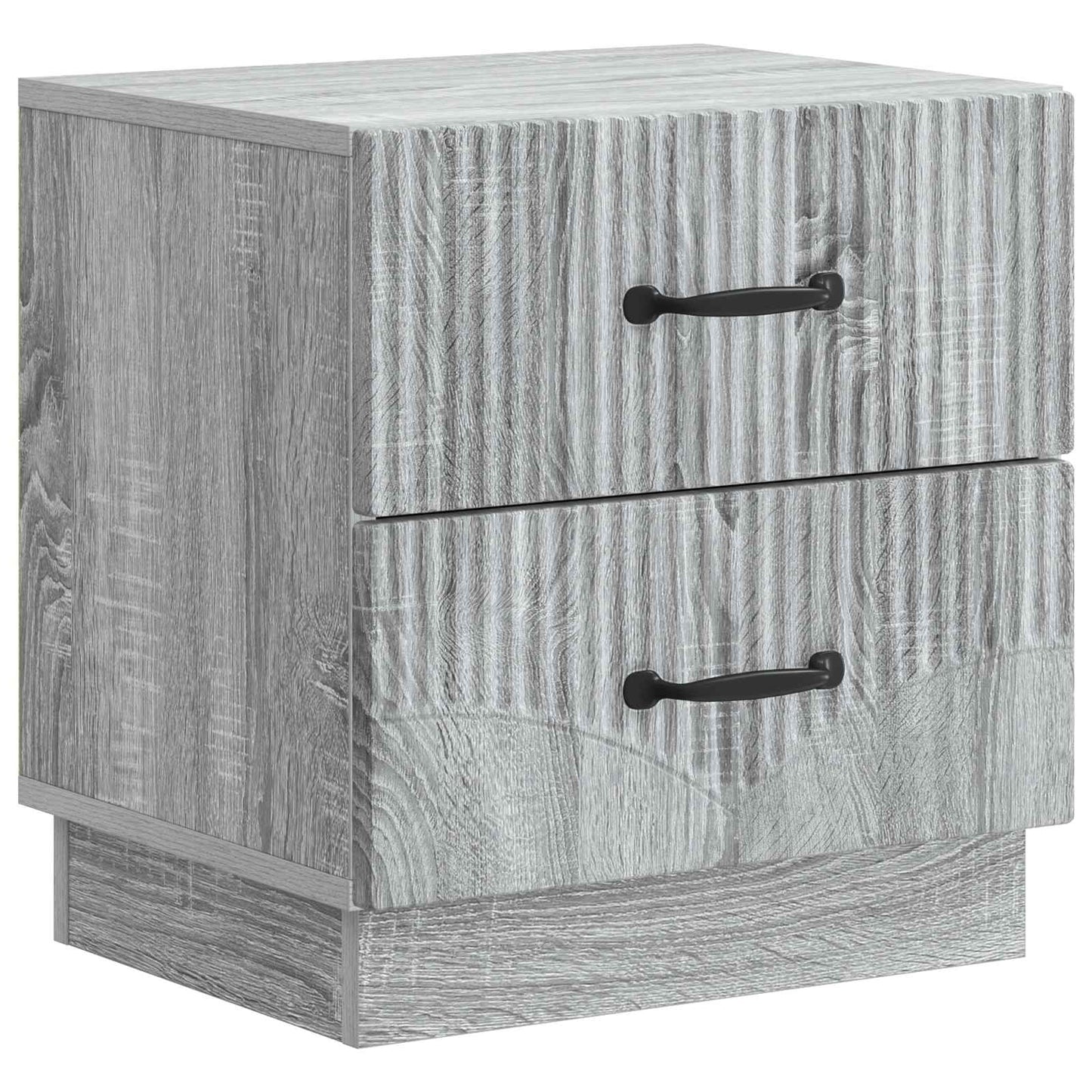 Noční Skříňka Se Zásuvkou 2 Pcs Šedá Sonoma 43 X 34,5 X 44,5 Cm