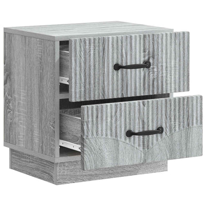 Noční Skříňka Se Zásuvkou 2 Pcs Šedá Sonoma 43 X 34,5 X 44,5 Cm