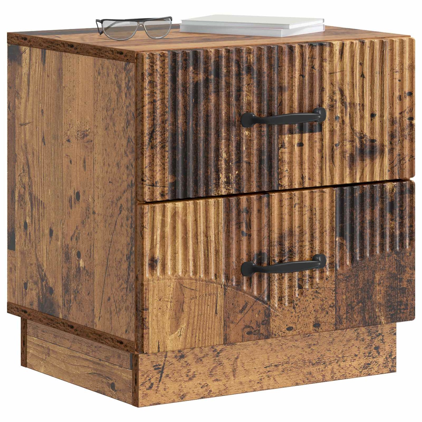 Noční Skříňka Se Zásuvkou 2 Pcs Staré Dřevo 43 X 34,5 X 44,5 Cm