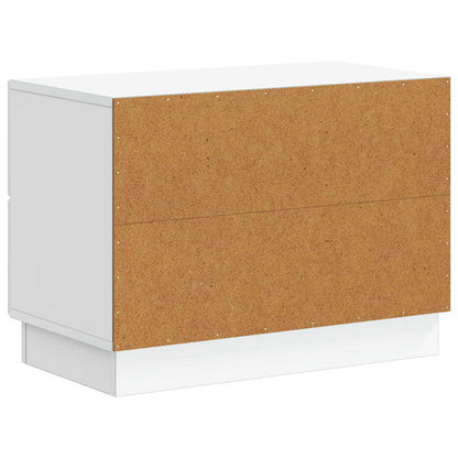 Noční Skříňka Bílá 62 X 34,5 X 44,5 Cm Kompozitní Dřevo
