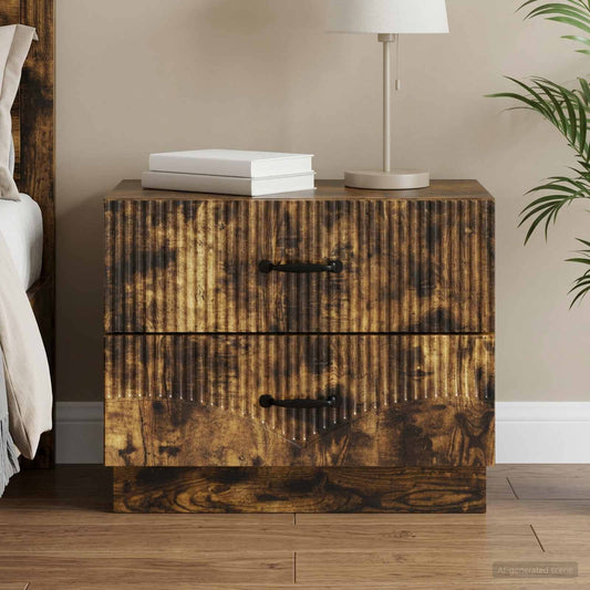 Noční Skříňka Kouřový Dub 62 X 34,5 X 44,5 Cm Kompozitní Dřevo