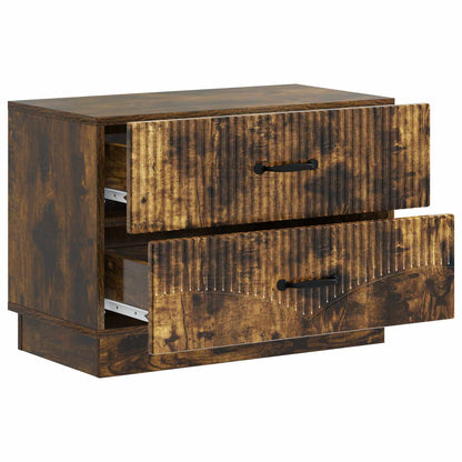 Noční Skříňka Kouřový Dub 62 X 34,5 X 44,5 Cm Kompozitní Dřevo