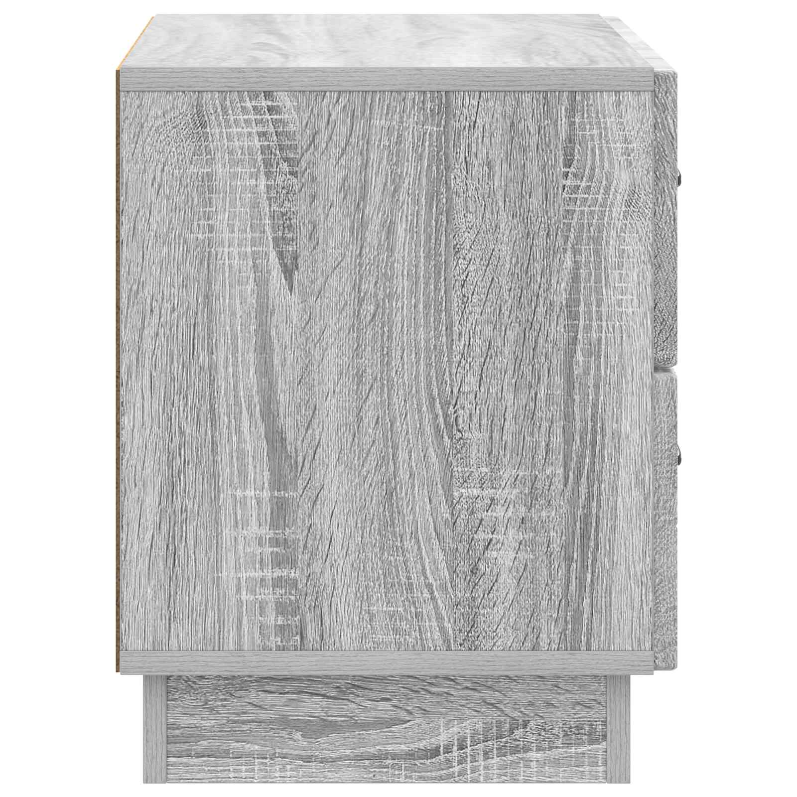 Noční Skříňka Šedá Sonoma 62 X 34,5 X 44,5 Cm Kompozitní Dřevo
