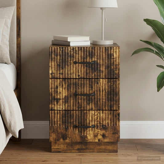 Noční Skříňka Kouřový Dub 43 X 41 X 63,5 Cm Kompozitní Dřevo