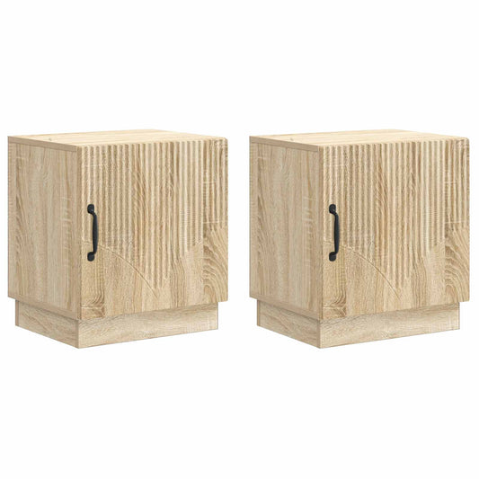 Noční Stolek 2 Pcs Dub Sonoma 43 X 34,5 X 47 Cm