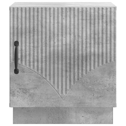 Noční Stolek Betonově Šedá 43 X 34,5 X 47 Cm Kompozitní Dřevo