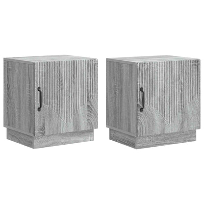 Noční Stolek 2 Pcs Šedý Sonoma 43 X 34,5 X 47 Cm