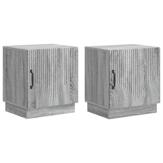 Noční Stolek 2 Pcs Šedý Sonoma 43 X 34,5 X 47 Cm