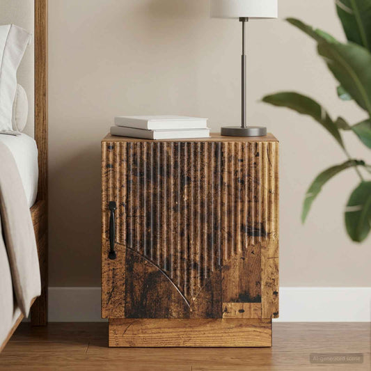 Noční Stolek Staré Dřevo 43 X 34,5 X 47 Cm Kompozitní Dřevo