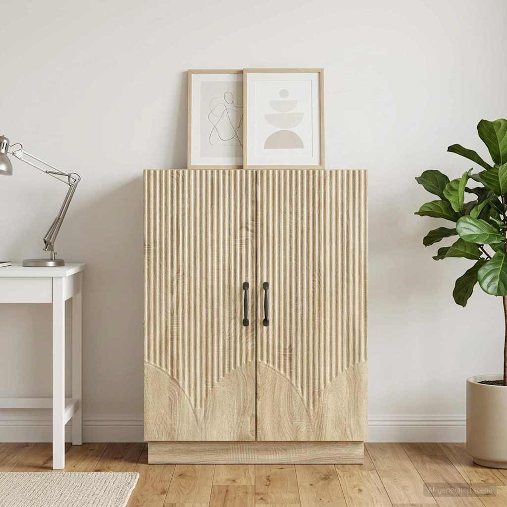 Servírovací Skříň Dub Sonoma 66 X 34,5 X 87 Cm Kompozitní Dřevo