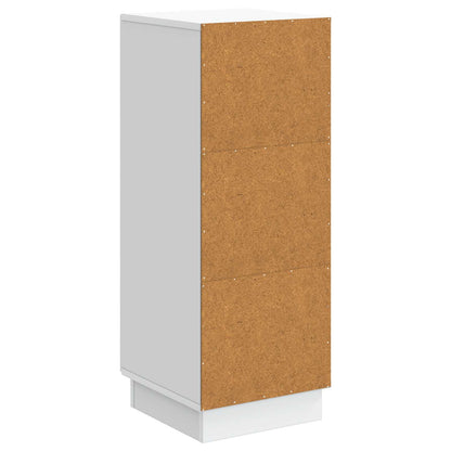 Servírovací Skříň Bílá 33 X 34,5 X 87 Cm Kompozitní Dřevo