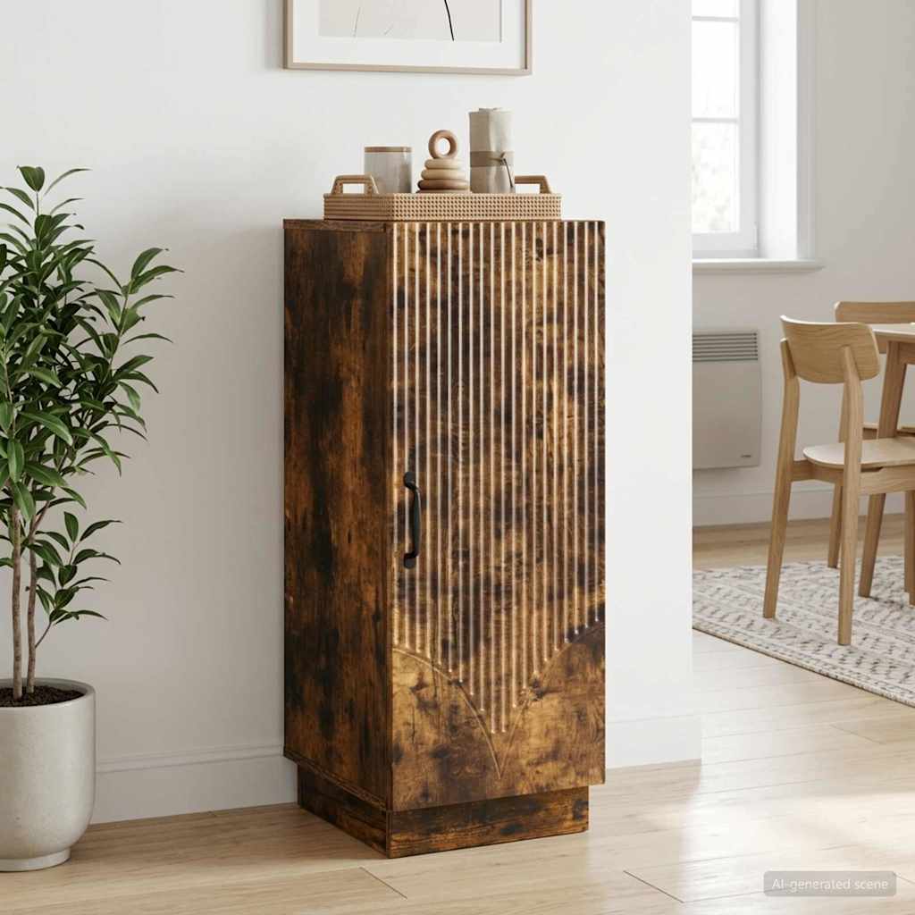 Servírovací Skříň Kouřový Dub 33 X 34,5 X 87 Cm