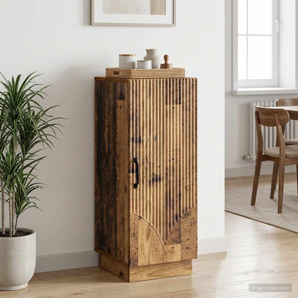 Servírovací Skříň Staré Dřevo 33 X 34,5 X 87 Cm