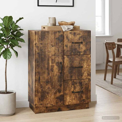 Servírovací Skříň Se Zásuvkou Kouřový Dub 66 X 34,5 X 87 Cm