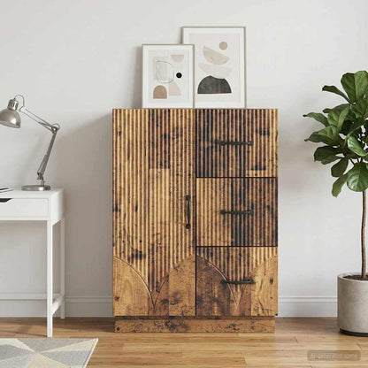 Servírovací Skříň Se Zásuvkou Staré Dřevo 66 X 34,5 X 87 Cm