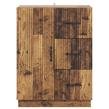 Servírovací Skříň Se Zásuvkou Staré Dřevo 66 X 34,5 X 87 Cm