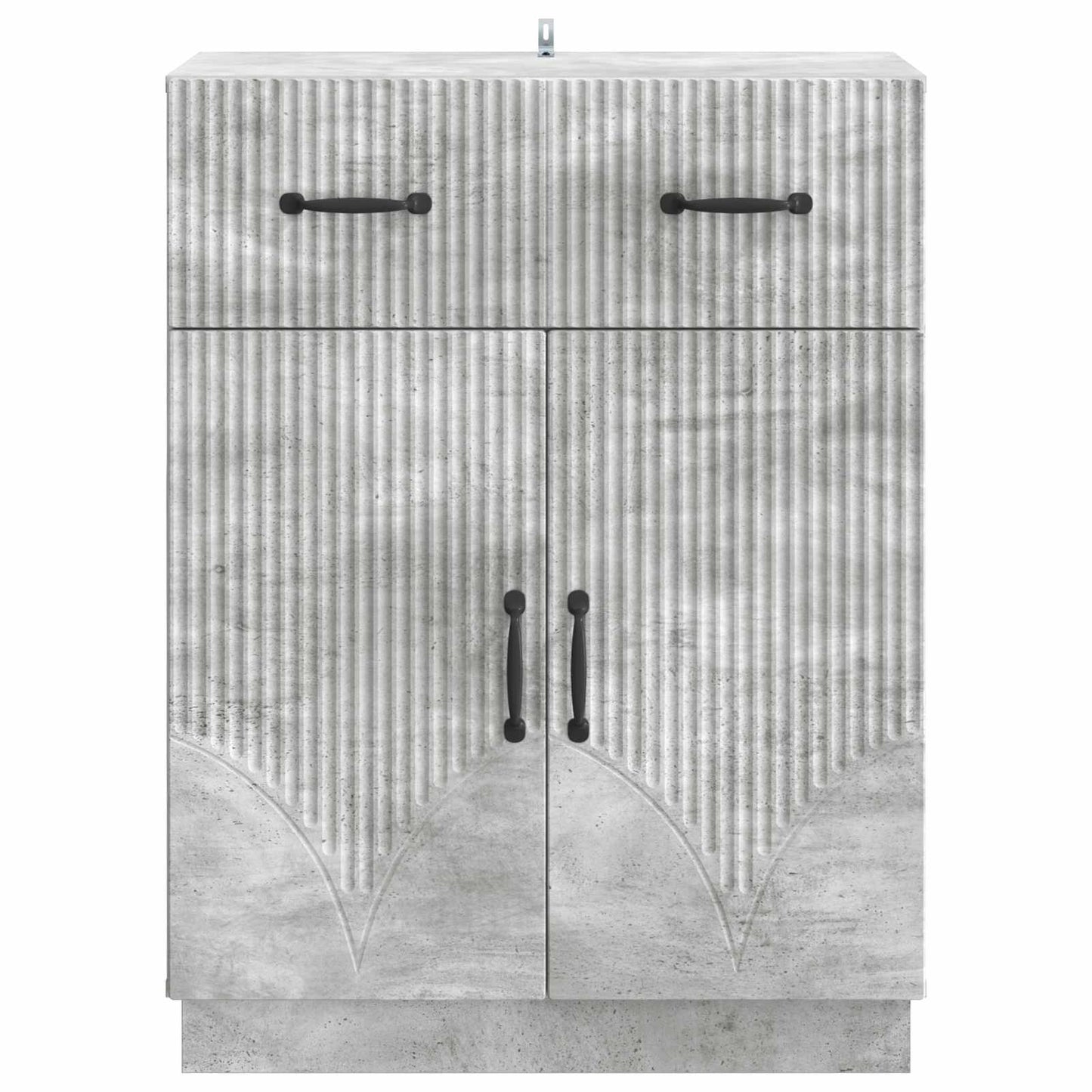 Servírovací Skříň Se Zásuvkou Betonově Šedá 66 X 34,5 X 87 Cm
