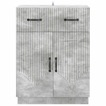 Servírovací Skříň Se Zásuvkou Betonově Šedá 66 X 34,5 X 87 Cm