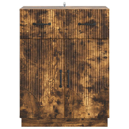 Servírovací Skříň Se Zásuvkou Kouřový Dub 66 X 34,5 X 87 Cm