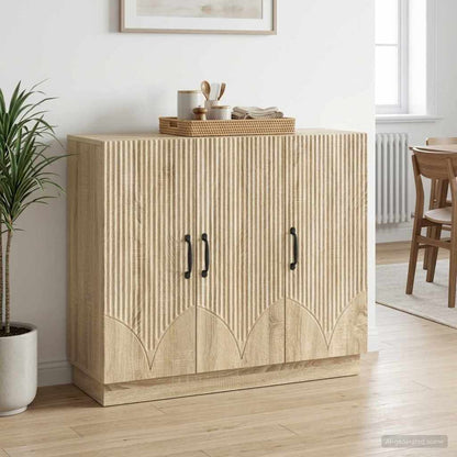 Servírovací Skříň Dub Sonoma 89 X 34,5 X 77 Cm Kompozitní Dřevo