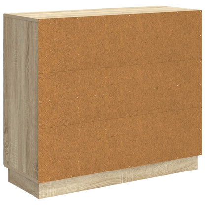 Servírovací Skříň Dub Sonoma 89 X 34,5 X 77 Cm Kompozitní Dřevo
