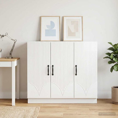 Servírovací Skříň Bílá S Vysokým Leskem 89 X 34,5 X 77 Cm