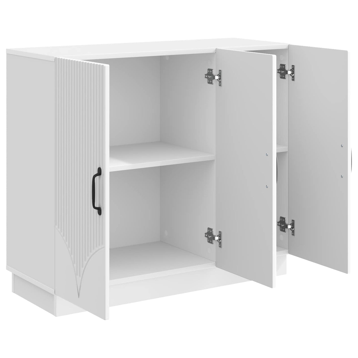 Servírovací Skříň Bílá S Vysokým Leskem 89 X 34,5 X 77 Cm