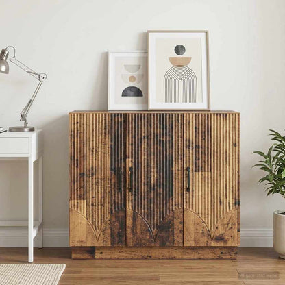 Servírovací Skříň Staré Dřevo 89 X 34,5 X 77 Cm